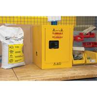 Flammable Storage Cabinet, 4 gal., 1 Door, 17" W x 22" H x 18" D SGU584 | Par Equipment