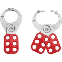 Tabbed Steel Lockout Hasp, Red Par Equipment