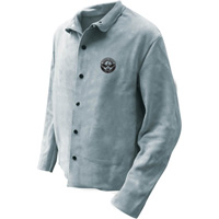 Welder Jacket, Leather, 5X-Large, Grey SGV097 | Par Equipment