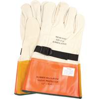 Leather Protector Gloves with Strap, Size 8, 12" L Par Equipment