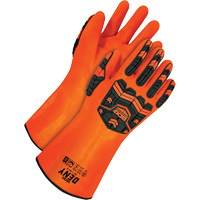 Gants r&eacute;sistants aux produits chimiques Deny, Taille 9, 14" lo, PVC, Doublure en Tissu &eacute;ponge Par Equipment