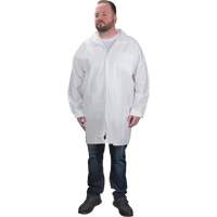 Protective Lab Coat, Microporous, White, Medium SGW618 | Par Equipment