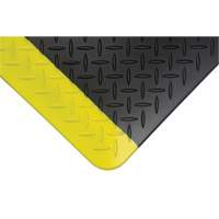 Anti-Fatigue Matting, Diamond, 1-2/3' x 3-1/4' x 3/4", Black/Yellow, Polyurethane Par Equipment