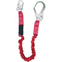 ShockSorb Internal Shock Lanyard, 6', Rebar Hook Center, Snap Hook Leg Ends, Polyester Par Equipment