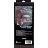 ShockSorb Internal Shock Lanyard, 6', Snap Hook Center, Snap Hook Leg Ends, Polyester Par Equipment