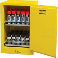 Flammable Aerosol Storage Cabinet, 12 gal., 1 Door, 23" W x 35" H x 18" D SGX675 | Par Equipment