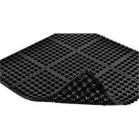 Cushion-Ease&reg; 550 Interlocking Anti-Fatigue Mat, Slotted, 3' x 3' x 3/4", Black, Rubber Par Equipment