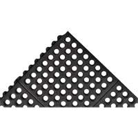 Cushion-Ease&reg; 550 Interlocking Anti-Fatigue Mat, Slotted, 3' x 3' x 3/4", Black, Rubber Par Equipment