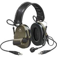 Casque VI NIB avec deux fils de sortie et rail arc Peltor ComTac, Style Bandeau, 23 dB Par Equipment