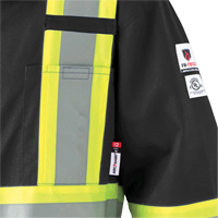 7702BK FR-Tech&reg; 88/12 FR Arc Rated Coveralls, Size 36, Black, 9.7 cal/cm² Par Equipment