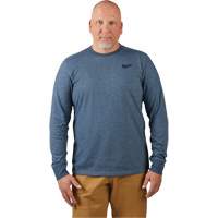T-shirt de travail hybride, Hommes, Petit, Bleu Par Equipment