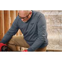 T-shirt de travail hybride, Hommes, Petit, Bleu Par Equipment