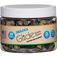 Glide&reg; Camo Foam Earplugs, Bulk - Canister Par Equipment