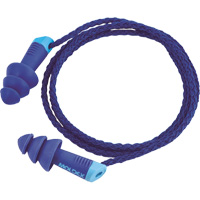 Alphas Metal Detectable Reusable Earplugs, Corded, One-Size, Bulk - Polybag, 27 NRR dB Par Equipment
