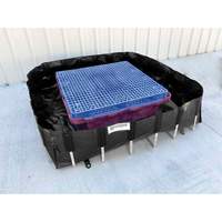 Ultra-IBC Berm&reg; Spill Berm, 400 US gal. Capacity, 6' W x 6' L x 18" H, L-Bracket Par Equipment