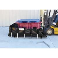 Ultra-IBC Berm&reg; Spill Berm, 400 US gal. Capacity, 6' W x 6' L x 18" H, L-Bracket Par Equipment
