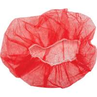 Bouffant Caps, Polypropylene, 21", Red Par Equipment