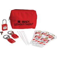 Lockout Tagout Kit with Nylon Safety Padlock in Pouch, Electrical Kit, 14 Components Par Equipment