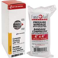 SmartCompliance&reg; Refill Compress Pressure Bandage with Ties, 4" L x 4" W Par Equipment