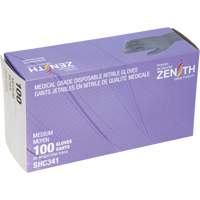 Gants jetables de calibre m&eacute;dical, Moyen, Nitrile, 6 mils, Sans poudre, Noir, Classe 2 Par Equipment