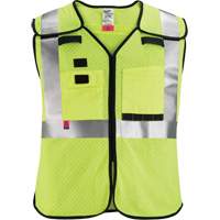 Breakaway Mesh Safety Vest, Black/High Visibility Lime-Yellow, Medium/Small Par Equipment