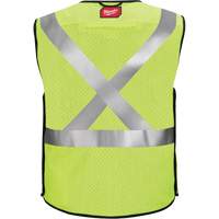 Breakaway Mesh Safety Vest, Black/High Visibility Lime-Yellow, Medium/Small Par Equipment
