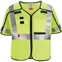 Breakaway Mesh Safety Vest, Black/High Visibility Lime-Yellow, Medium/Small Par Equipment