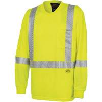 6905A Chandail de s&eacute;curit&eacute; &agrave; manches longues ultra respirant et ultra frais, T-petit, Jaune lime haute visibilit&eacute; Par Equipment