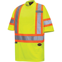 6971 T-shirt de s&eacute;curit&eacute; en il-de-perdrix, Polyester, T-petit, Jaune lime haute visibilit&eacute; Par Equipment
