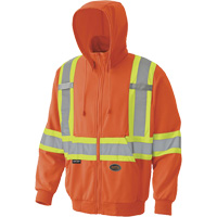 6940 Chandail capuche &agrave; fermeture &eacute;clair, Petit, Orange haute visibilit&eacute; Par Equipment