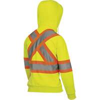 6925W Chandail &agrave; capuche avec fermeture &eacute;clair pour femme, T-petit, Jaune haute visibilit&eacute; Par Equipment