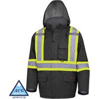 5031BK Manteau de s&eacute;curit&eacute; matelass&eacute; imperm&eacute;able, Noir, Petit Par Equipment