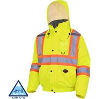 5033 Veste aviateur de s&eacute;curit&eacute; imperm&eacute;able et matelass&eacute;e pour l'hiver, Polyester, Jaune lime haute visibilit&eacute;, Petit Par Equipment