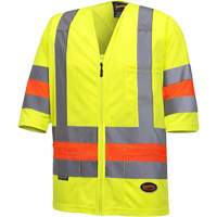 6019 Chandail de circulation &agrave; manches courtes  Qu&eacute;bec, Polyester, T-petit, Jaune lime haute visibilit&eacute; Par Equipment