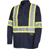 4414 Chemise de travail, Poly-coton, Petit, Bleu marin Par Equipment