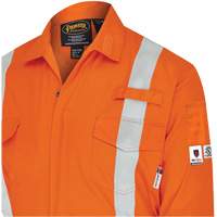 FR-Tech<sup>®</sup> 2-Tone Safety Coverall, Size 36, Navy Blue/Orange, 10 cal/cm² SHE234 | Par Equipment