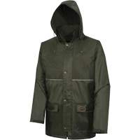 Manteau à capuchon indéchirable Nailhead pour planteur d’arbres, Polyester/PVC, T-petit, Vert SHE437 | Par Equipment