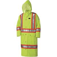 5897 Flame Resistant Waterproof Long Coat, Large, High Visibility Lime-Yellow Par Equipment