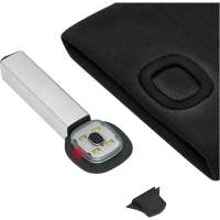 5678 Tuque en tricot avec lampe frontale &agrave; DEL, Doublure en Molleton, Taille unique, Noir Par Equipment