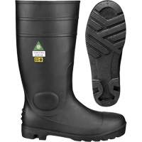 1022 Safety Boots, PVC, Steel Toe, Size 10, Puncture Resistant Sole Par Equipment