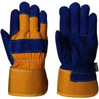 Blue Insulated Fitter's Gloves, One Size, Split Cowhide Palm, Boa Inner Lining SHE771 | Par Equipment