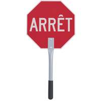 Traffic Stop/Slow Paddle - French, 12" x 12", Aluminum, French SHE778 | Par Equipment