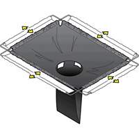 Square Ultra-Drain Guard&reg; Catch Basin Insert with Overflow Port, Oil & Sediment, 16" - 28" L x 20" - 36" W Par Equipment