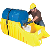 Drum Dolly, 26.5" L x 26.5" W x 5" H, 800 US gal. Spill Cap. Par Equipment