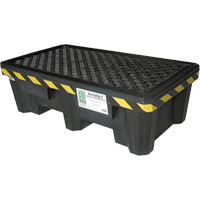 2-Drum Economy Ultra-Spill Pallet<sup>®</sup>, 66 US gal. Spill Capacity, 53" x 29" x 16.5" SHF618 | Par Equipment