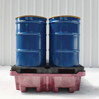 4-Drum Ultra-Spill King<sup>®</sup> Drum Spill Pallet, 85 US gal. Spill Capacity, 51" x 51" x 17.5" SHF636 | Par Equipment