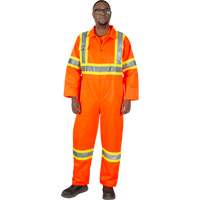 Unlined Safety Coveralls, X-Large, High Visibility Orange, CSA Z96 Class 3 - Level 2 SHF988 | Par Equipment