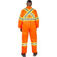 Unlined Safety Coveralls, X-Large, High Visibility Orange, CSA Z96 Class 3 - Level 2 SHF988 | Par Equipment