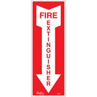 "Fire Extinguisher" Sign, 5" x 14", Vinyl, English with Pictogram SHG597 | Par Equipment