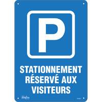 "Stationnement réservé aux visiteurs" Sign, 10" x 14", Plastic, French with Pictogram SHG601 | Par Equipment